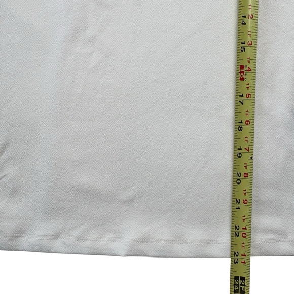 NWT Banana Republic Crepe Puff Sleeve Top Size L Large in Snow Day Ivory - Picture 7 of 11